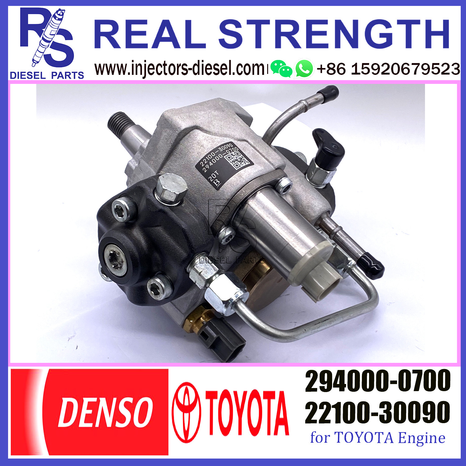 Denso 294000-0700 Common Rail Pump for Toyota 1KD 2KD 294000-0700 22100-30090