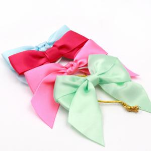 Quality Polyester Satin Pink Ribbon Bow ISO14001 Christmas Ribbon Bows wholesale