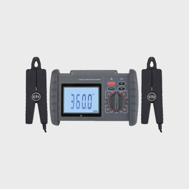Double Clamp Phase Digital Va Meter With Measuring Instrument