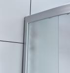 Bathroom White Quadrant Shower Enclosure Aluminum Frame