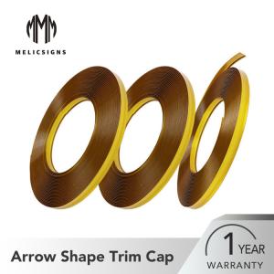 Quality Golden Plastic Trim Cap 35 / 45 Meters For Acrylic Channel Letter Edge wholesale
