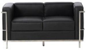 Quality modern club 2 unit sofa with chromed foot wholesale
