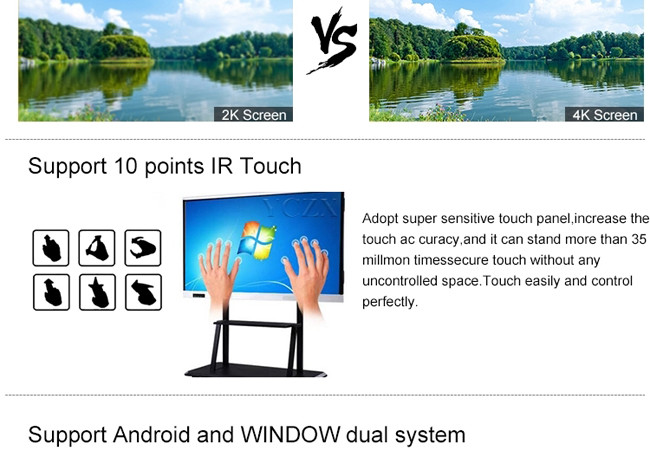 ODM 70 Interactive Touch Screen Interactive Screen For Meeting Room