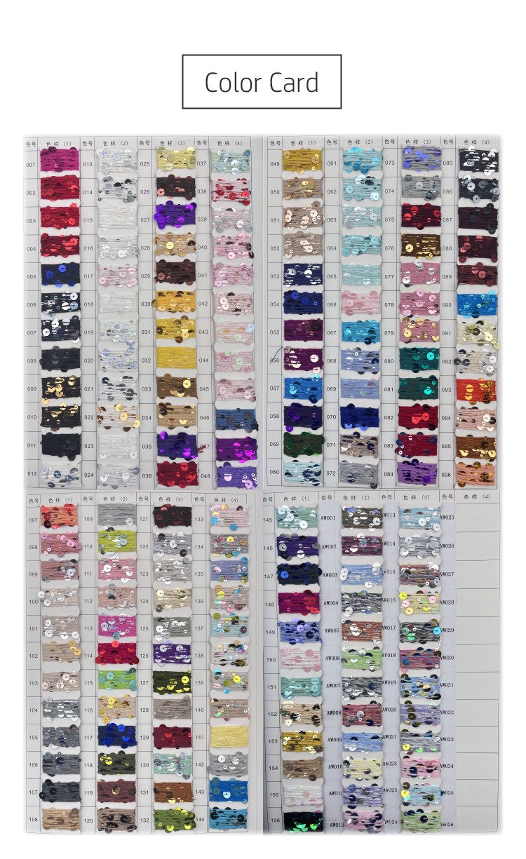 3MM 6MM Sequins Paillette Yarn Cotton Crochet Fancy Design For Crafting And Knitting