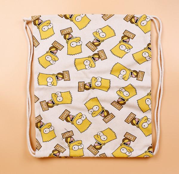 Fashion Cartoon 3D Digital Printed Drawstring Bag Travel Bag Gift Backpack