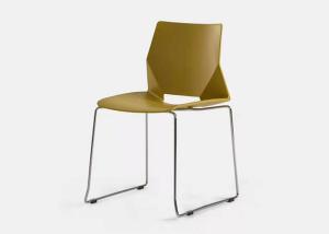 Quality Fireproof Plastic Rolling Office Chair Ergonomic Yellow Desk Chair No Wheels wholesale