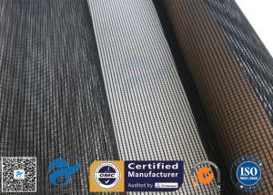Quality 4x4MM PTFE Coated Fiberglass Mesh Fabric 17OZ Black Drying Textile Conveyor Belt wholesale