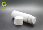White Cylinder Empty Cosmetic Bottles Recyle Lotion Airless Pump Bottle In 100ML