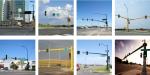 Metal Road Steel Galvanized Street Sign Posts Traffic Signal Lighting Poles