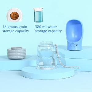 Quality Disassembled Portable Pet Dog Water Bottle 380ml 2 In 1 Pet Water Bowl Dispenser wholesale
