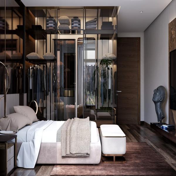 Modern Master Wardrobe Closet European Custom Storage Bedroom Furniture for High