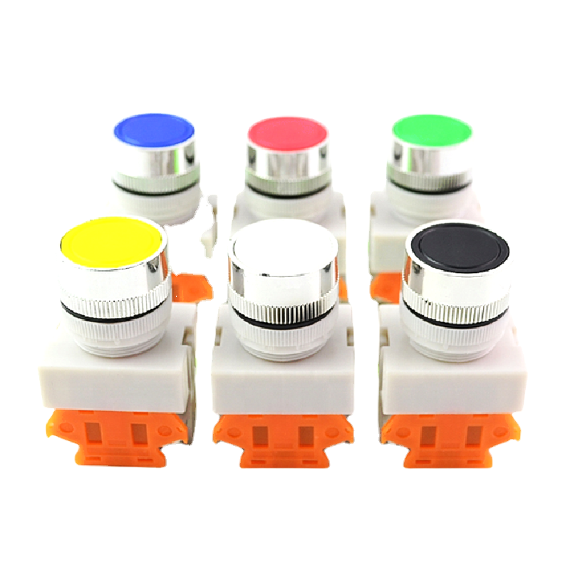 LAY37-11BN 22mm 1NO1NC Momentary Plastic Push Button Switch 4 screws 10A 600V Power Self reset button switch