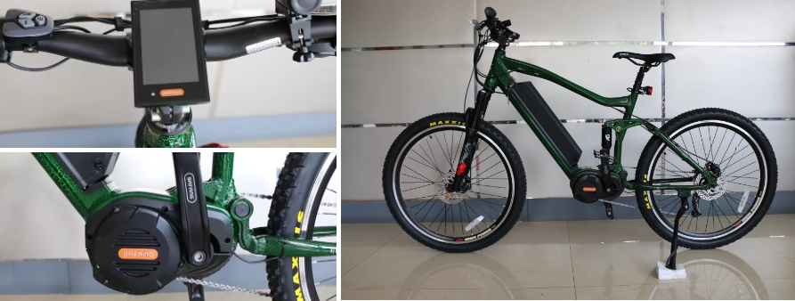 27.5 Inch Fat Tire Mid Drive Electric Bike 9 Speed 48V 1000W Mid Drive Ebike
