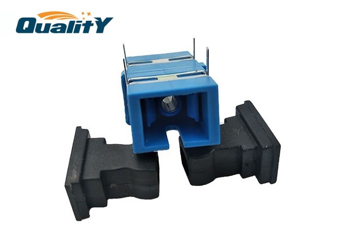 Metal Foot Simplex SC UPC Adapter Fro PCB / Optic Flange Coupler