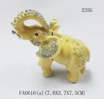 Elephant Metal Crystal Rhinestone Jewelry Box Trinket Boxes