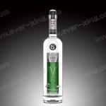 Crystal White Flint Custom Glass Bottle 750 ML for Luxury Liquor and Spirit