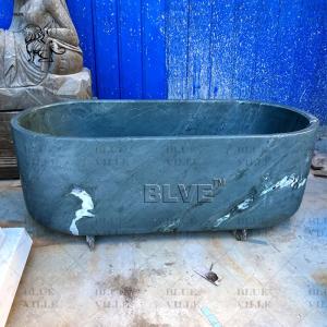Quality Green Natural Marble Freestanding Bathtub Luxury Soaking Directly Decoration Modern Bathroom wholesale