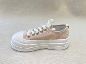 Quality Women pink espadrilles with breathable mesh upper and lacing high top wholesale