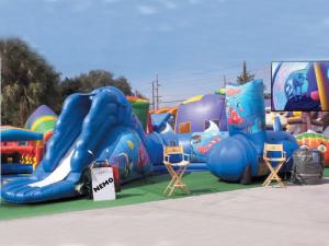 Quality Hot Sale Inflatable Amusement Park, Inflatable Yellow Train Tunnel wholesale