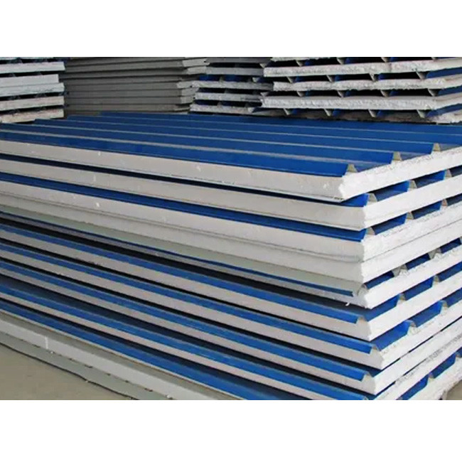 White Blue Polystyrene EPS Sandwich Roofing Panels For Large Span Structure Workshop