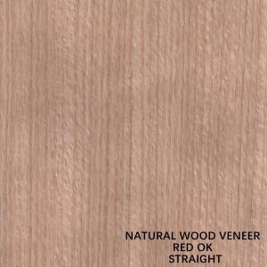 Quality Quarter Cut Straight Grain Red Oak Wood Veneer 0.5mm For Furniture Face And Door wholesale