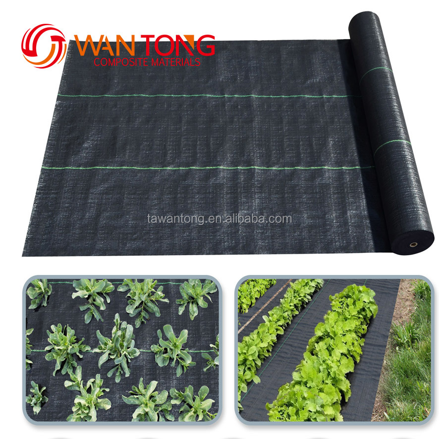 Agricultural Ground Cover Mat 100GSM PP Woven Weed Mat for Barrier Weed Control
