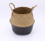 Handicraft Natural Seagrass Storage Basket With Handle ECO Friendly Kids Toy