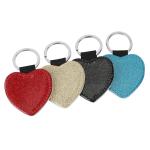 Personalized Sparkle Leather Pendant Key Chain For Sublimation Printing