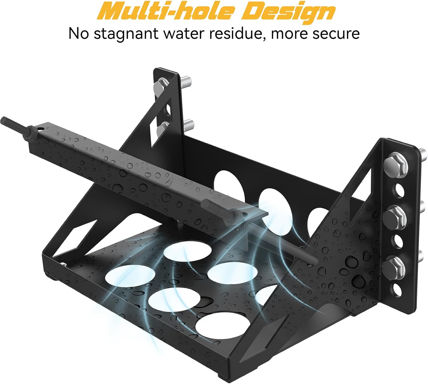 Steel Bolt Battery Mounting Box Tray Bracket for Secure Marine Battery Storage Needs
