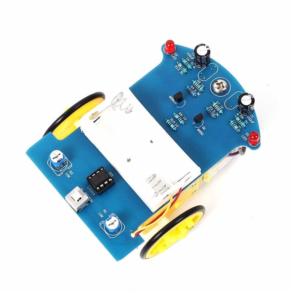 D2 - 1 Intelligent Arduino Car Robot , Yellow / Bule Arduino Robot Car Kit