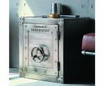 Industrial Vintage Nightstand Bedside Table Coffee Side Table Without Coded Lock