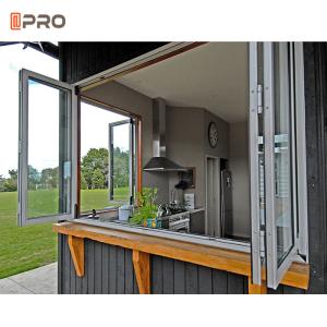 China Double Glazed Glass 6063 T5 Aluminium Bifold Windows on sale