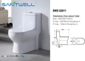 Quality Colorful one piece Washdown Toilet , Single Piece Toilet 680*380*730mm Size wholesale
