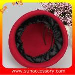 Hot sale Fashion 100% Australia wool felt ladies beret hats ,Red beret hats with