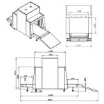 SF8065 1.0KW 38MM Steel Metro Parcel Luggage Security Scanner