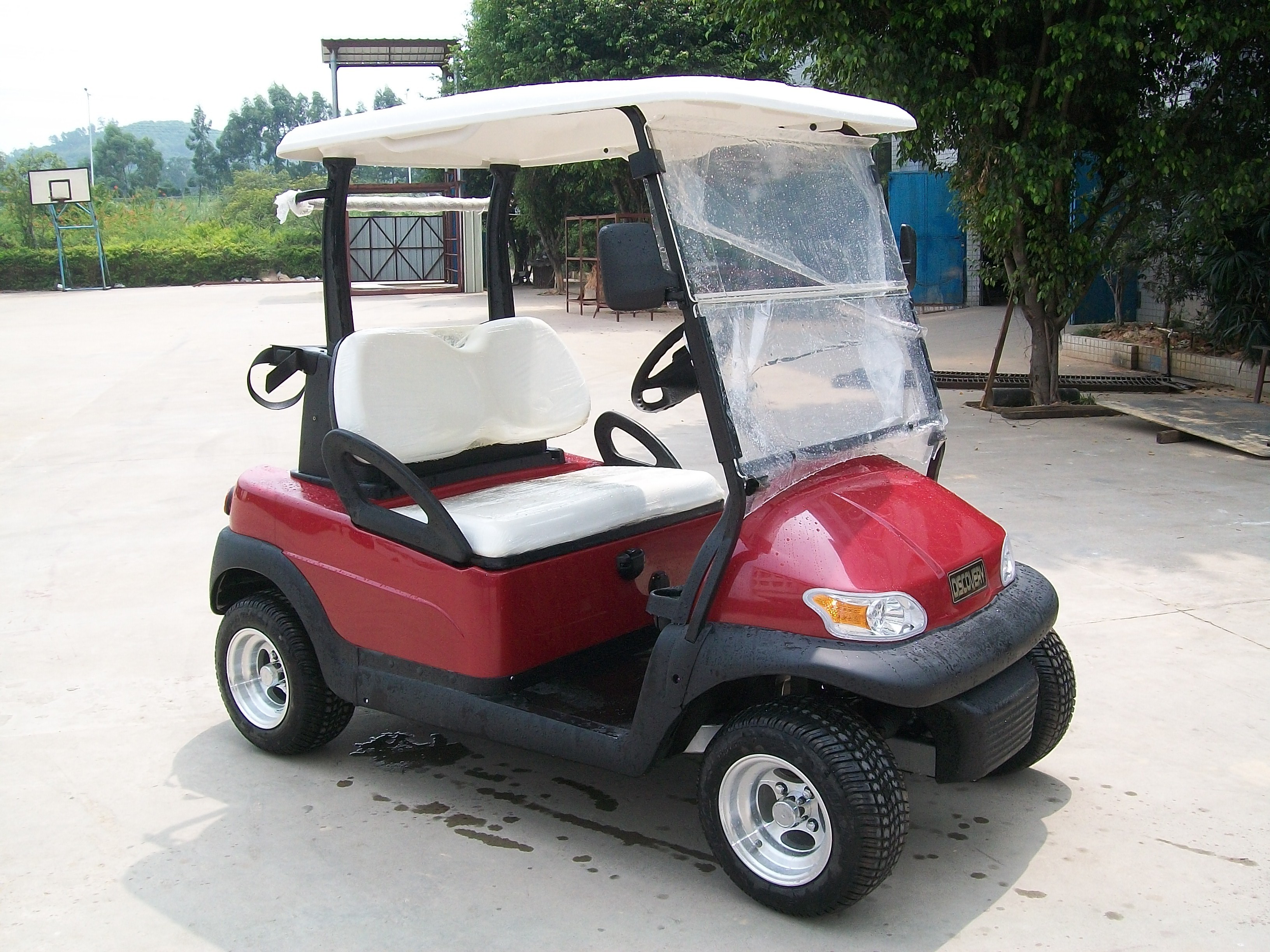 Red Color Trojan Battery Mini Electric Golf Car 48V Buggy Car