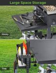 Stainless Steel Grill Accessories Caddy with Paper Towel Holder for Outdoor