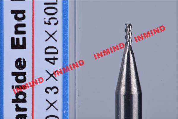 Carbide / Aluminum End Mill with HRC50 Hardness 45 Degree Helix Angle