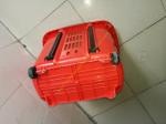 HDPE Hand Rolling Shopping Basket On Wheels For Supmermarket , 25kg Capacity