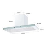 18/20m3/Min T Shape Chimney Hood 30 Inch Range Hood Customized