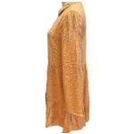 Female Pleated Unlined Long Sleeve Shirtdress Knee Length