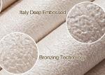 Creamy White Washable Embossed Wallpaper Eco - friendly Vinyl Material