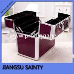 SACMC055 purple crocodile pvc large cosmetic case