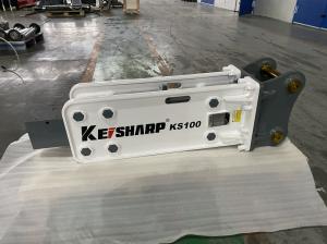 Quality 390 Kg Top Mounted Breaker 75mm Chisel Diameter For 6-8.5ton Excavator wholesale