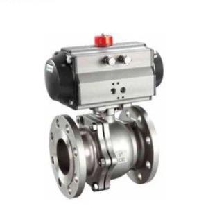 Quality Stainless Steel Flange End Vacuum Ball Valve With Pneumatic Actuator DIN Standard wholesale