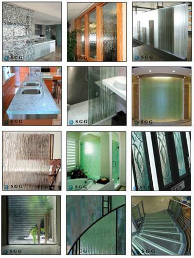4mm Clear Patterned Glass for home decoration