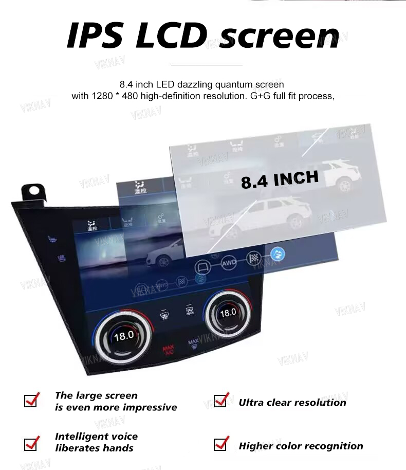 AC Panel Display For Cadillac XT5 XT6 2016-2023 Newest LCD Touch Screen LCD Air Condition Control Stereo Climate Board