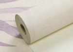 Asian Style Embossed White Wallpaper , Waterproof Leaf Pattern Wallpaper