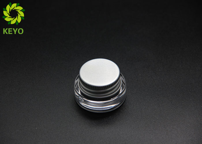 Cosmetic Eyecream Glass Jar 3g Thick Bottom Glass Jar With Single Layer Aluminium Lid