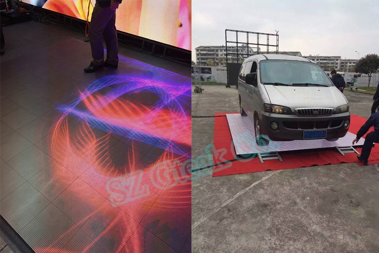 chinese dance video indoor outdoor full color wedding display screen 3d interactive led dance floor magnetic  for disco dj stage